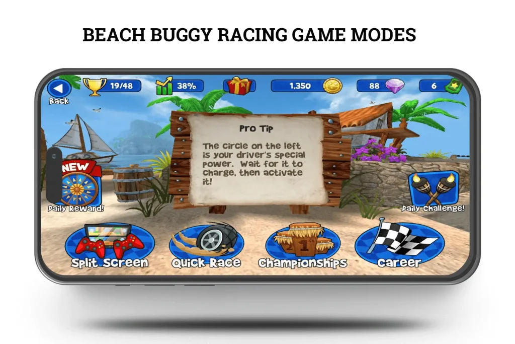 BEACH BUGGY RACING GAME MODES