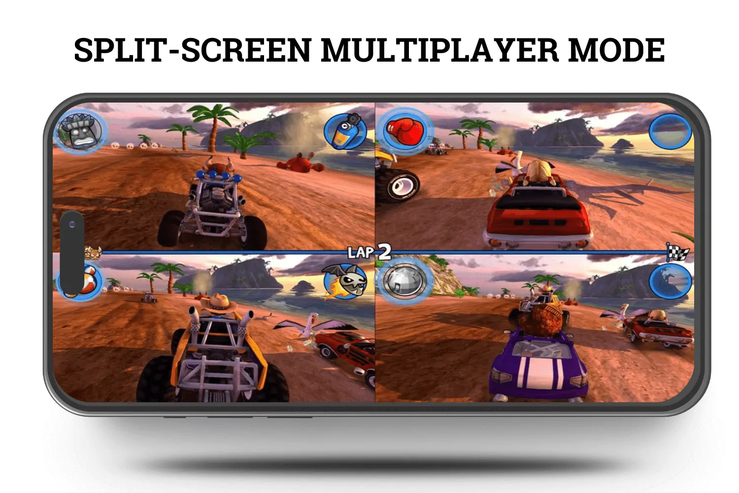 How to Play Split Screen Multiplayer in Beach Buggy Racing How to Play Split Screen Multiplayer in Beach Buggy Racing