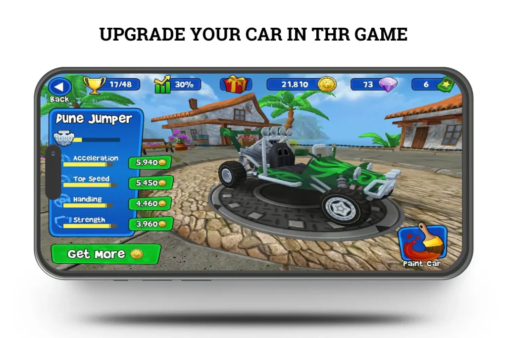 UPGRADE YOUR CAR IN THR GAME