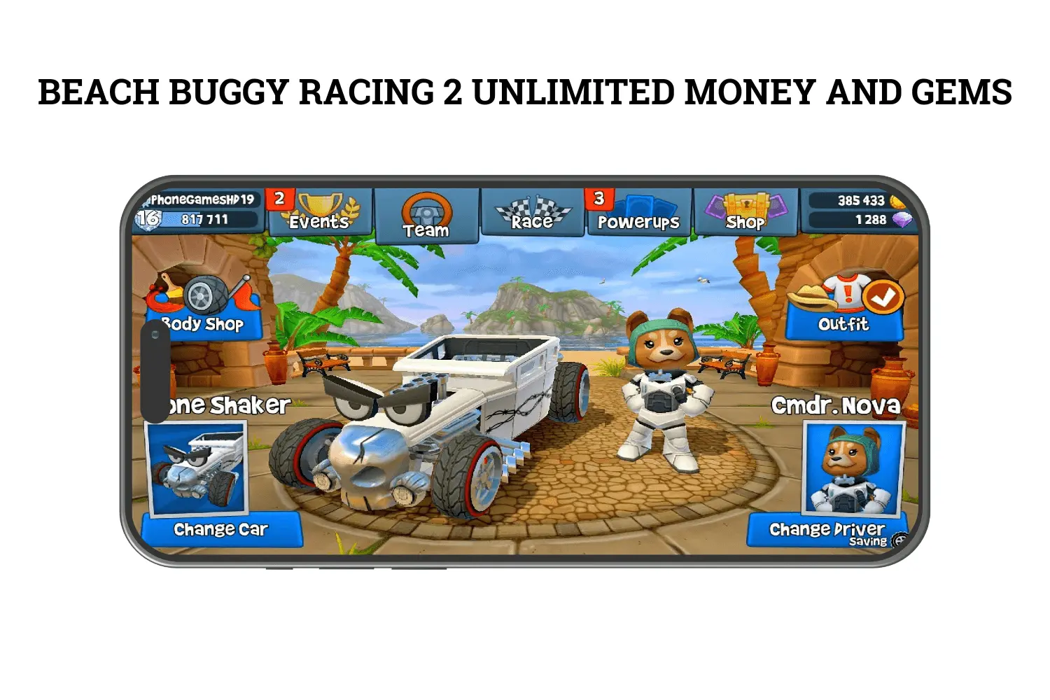 BEACH BUGGY RACING 2 UNLIMITED MONEY AND GEMS